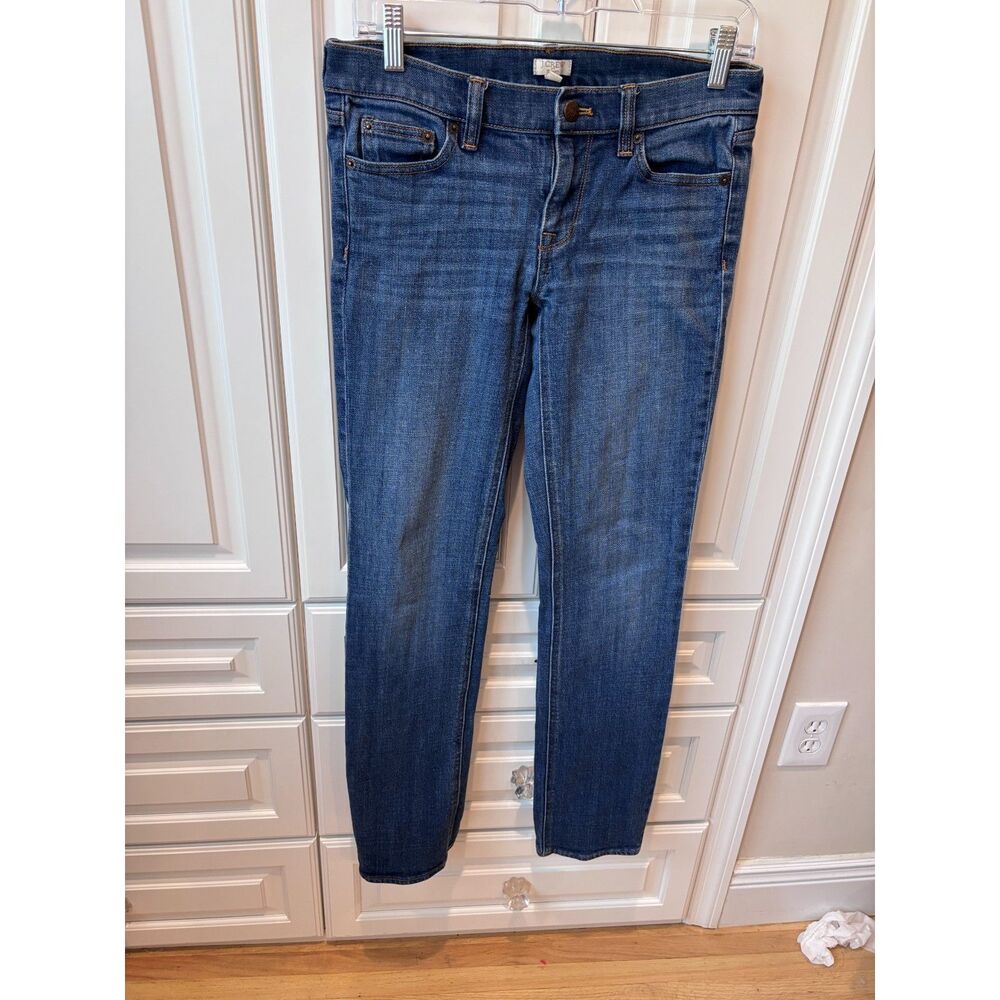 J.Crew Stretch Skinny Jeans Women 26R Medium Wash Blue Denim Mid Rise Slim Leg